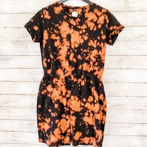 Handmade Tie Dye Gathered Waist Knee Length Dress